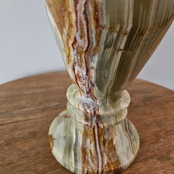 Onyx Stone Footed Vase Large - Picture 6 of 10